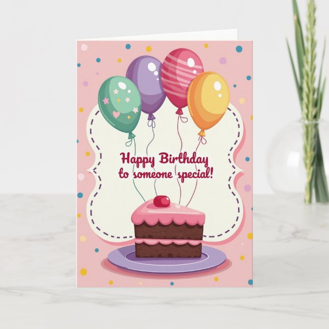 Whimsical Colors Birthday Card (Front)