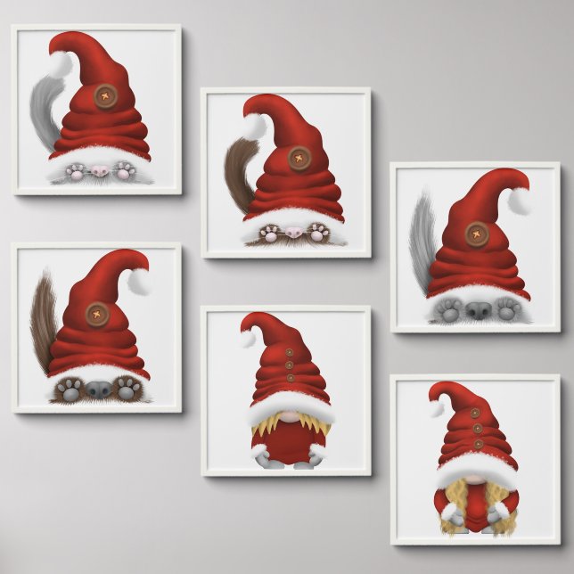 Whimsical Companions – Peel & Stick Wall Tile Set  (Front Set)