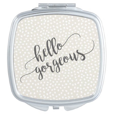 Whimsical Confetti Dots Hello Gorgeous Makeup Mirror