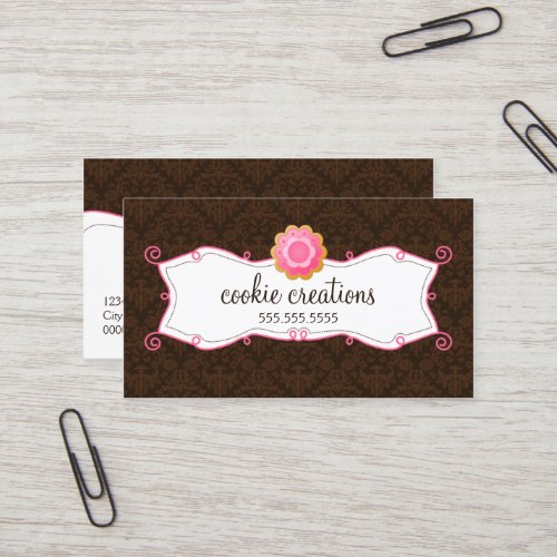 Whimsical Cookie Bakery Business Cards