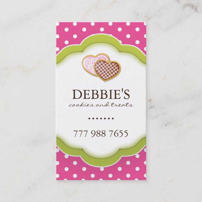 Whimsical Cookie Business Cards (Front)