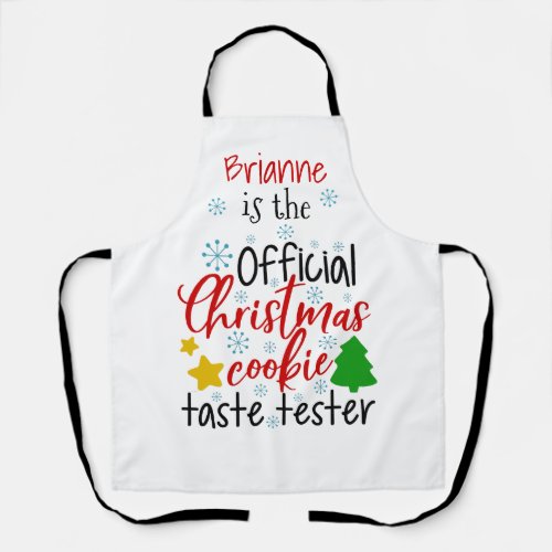 Whimsical Cookie Taste Tester Christmas Apron
