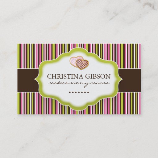 Customizable Whimsical Cookies &amp; Bakery Business Cards