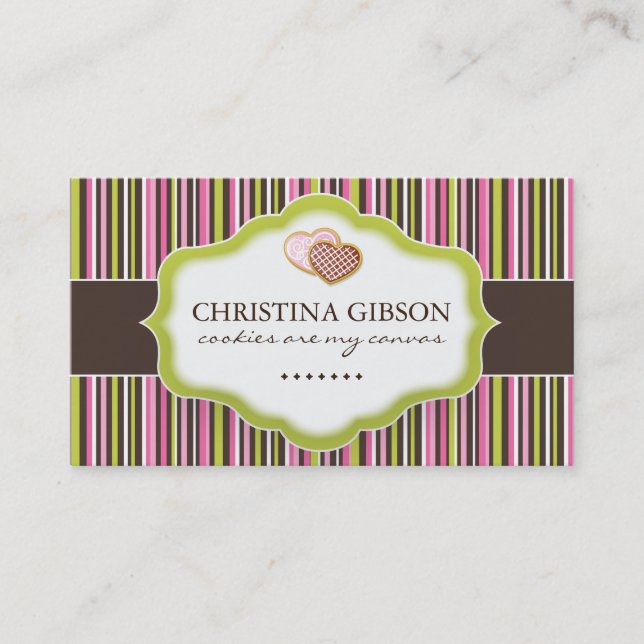 Whimsical Cookies & Bakery Business Cards (Front)