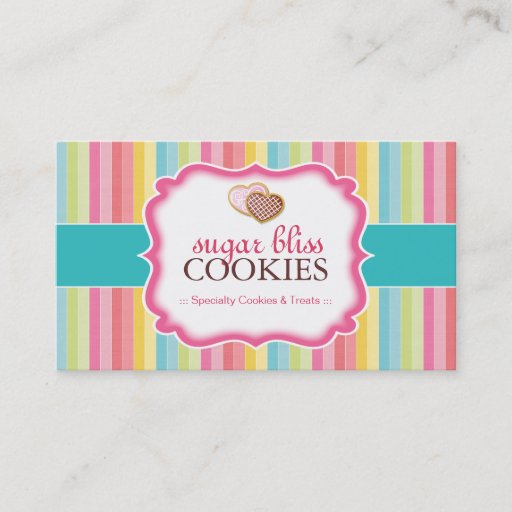 Customizable Whimsical Cookies Business Cards