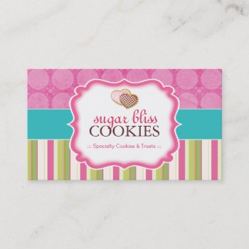 Whimsical Cookies Business Cards by colourfuldesigns at Zazzle