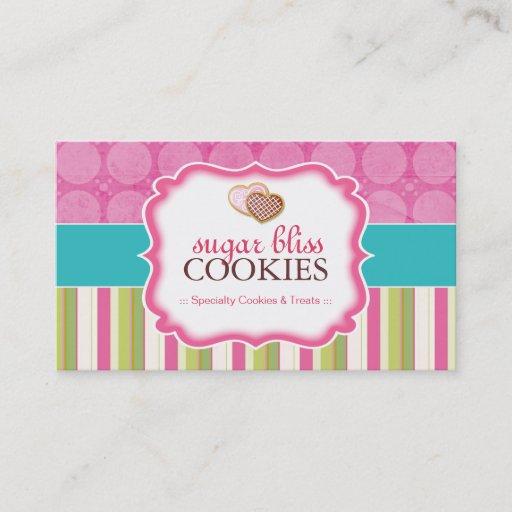 Customizable Whimsical Cookies Business Cards