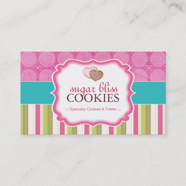 Whimsical Cookies Business Cards (Front)