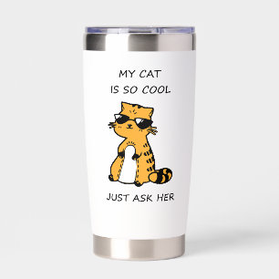 Whimsical Cool Cat Insulated Tumbler