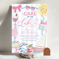 Whimsical Coquette Cake by the Lake Party Invitati