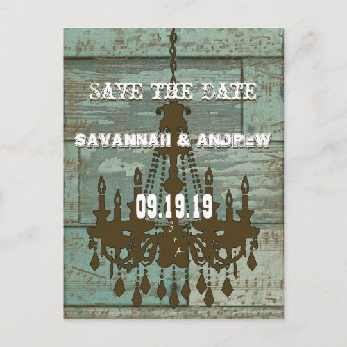 Whimsical Coral Heart Leaf Tree Save the Date Announcement Postcard
