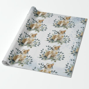 Whimsical Corgi Puppy Dog Wrapping Paper