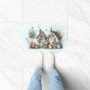 Whimsical Cottage Garden Doormat