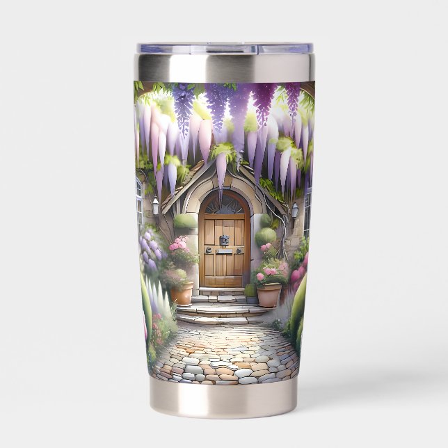 Whimsical Cottage Garden Pathway Insulated Tumbler (Front)