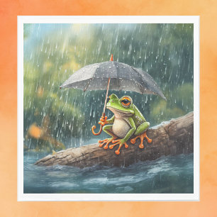 Whimsical Cottagecore Frog Birthday Party Napkins