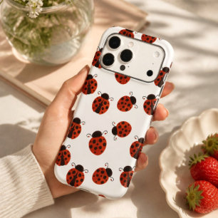 Whimsical Cottagecore Red Ladybug Polka Dot Minima iPhone 17 Pro Max Case