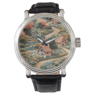 Whimsical Cottagecore Seamless Pattern Watch