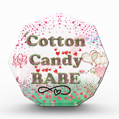 Whimsical Cotton Candy Babe Photo  Art Block