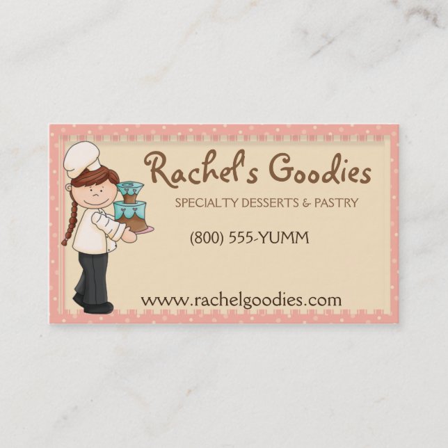 Whimsical Country Baker Business- Profile Card (Front)