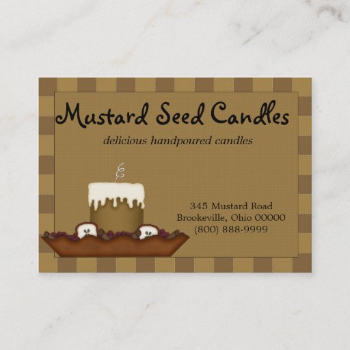 Customizable Whimsical Country Candle Business Card