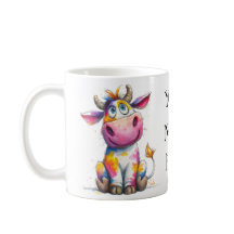 Whimsical Cow – Colorful Personalized