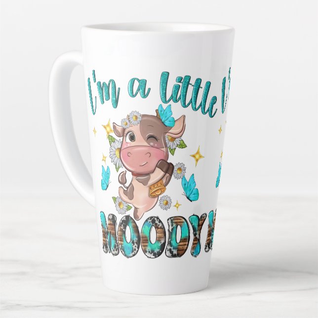 Whimsical Cow Humor   Latte Mug (Left Angle)