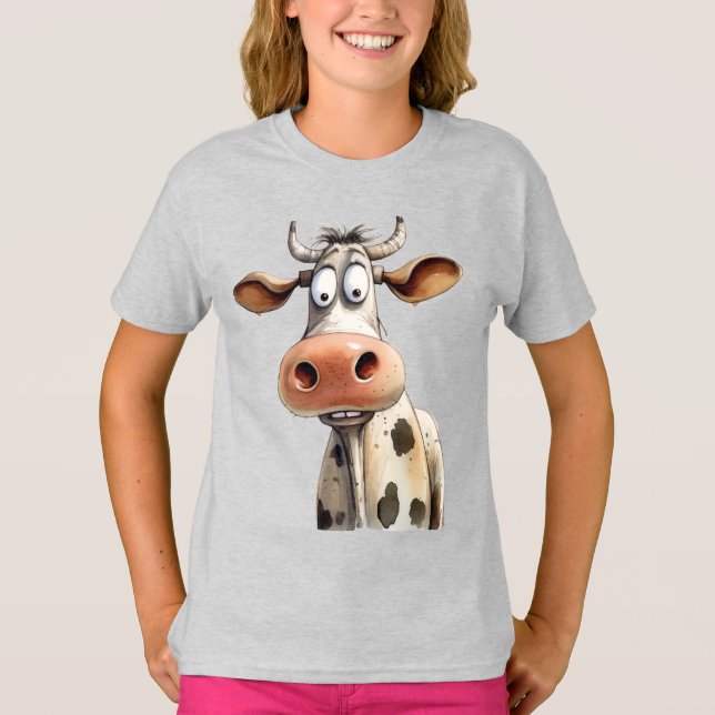 Whimsical Cow T-Shirt (Front)