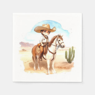 Whimsical Cowboy Adventure Baby Shower Napkins