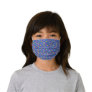 Whimsical Crayon Polka Dots Blue Pattern Kids' Cloth Face Mask