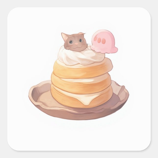 Whimsical Creative Art Square Sticker (Front)