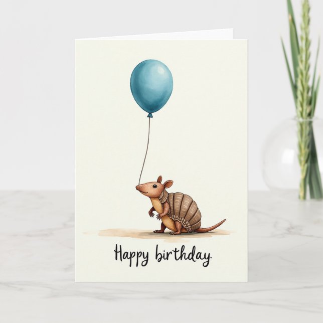 Whimsical Creature Balloon Card (Front)