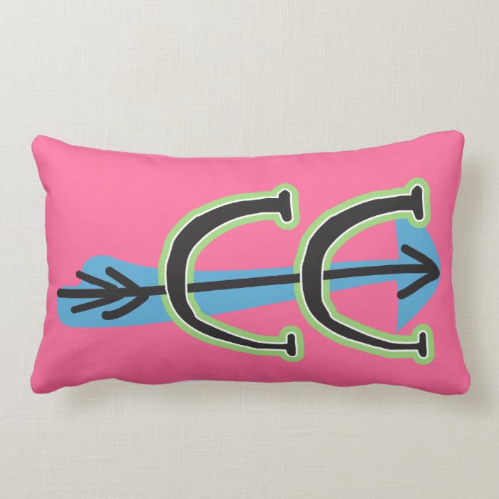 Whimsical Cross Country   CC Symbol Throw Pillows