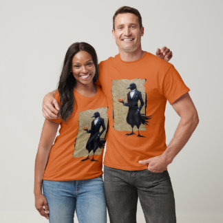 Whimsical Crow in a Tux offers candy on Halloween T-Shirt