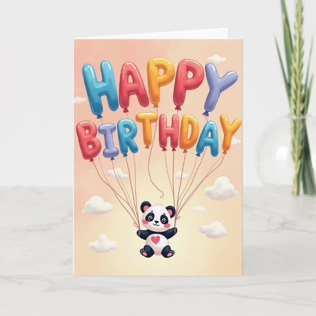 Whimsical Cub Birthday Card (Front)