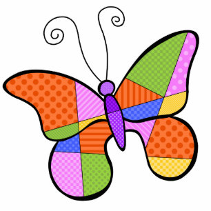 Whimsical Cubism Butterfly Sculpture