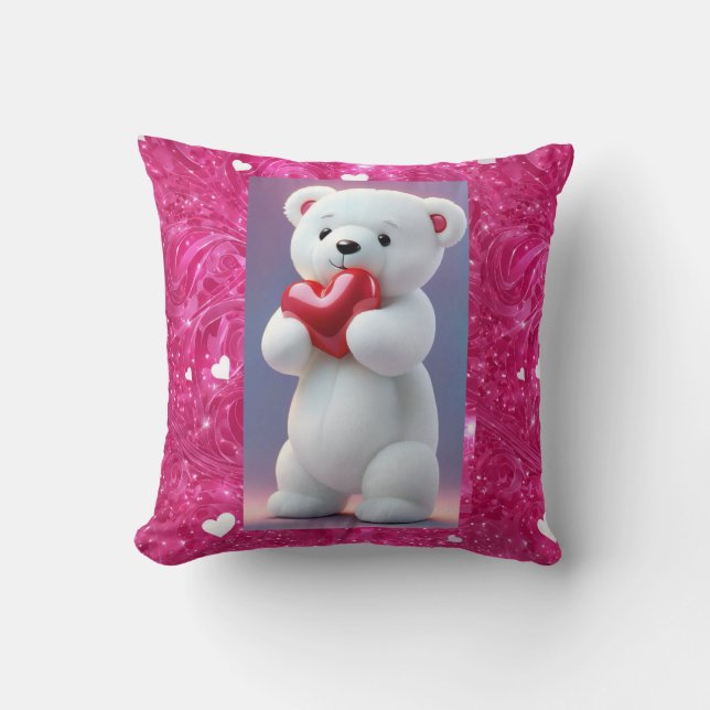 "Whimsical Cuddle Companion Pillow" Throw Pillow (Front)