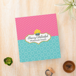 Whimsical Cupcake Bakery 1 Inch Binder
