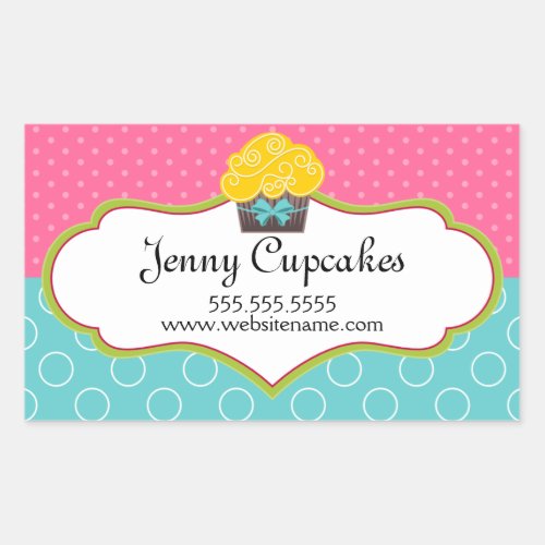 Whimsical Cupcake Bakery Box Seal