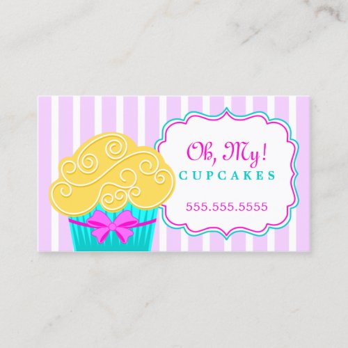 Whimsical Cupcake Bakery Business Cards