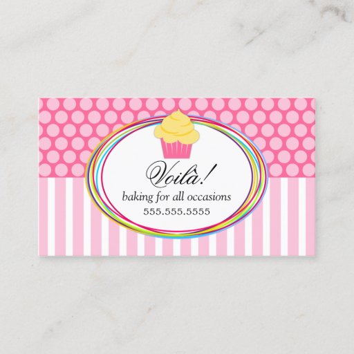 Customizable Cupcake Bakery Business Cards