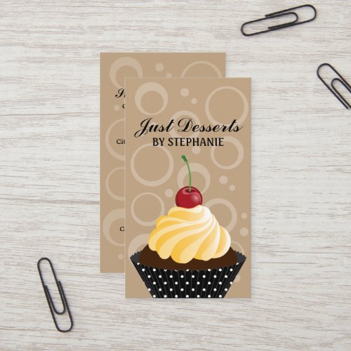 Whimsical Cupcake Bakery Business Card