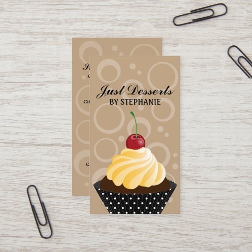 Customizable Cupcake Bakery Business Cards