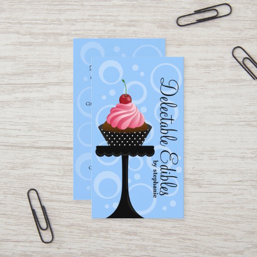 Customizable Cupcake Bakery Business Cards
