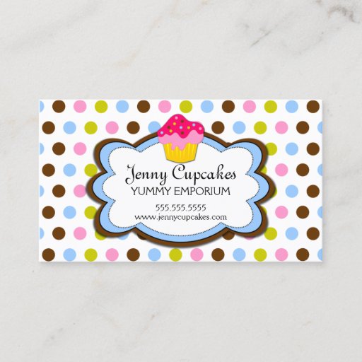 Customizable Cupcake Bakery Business Cards