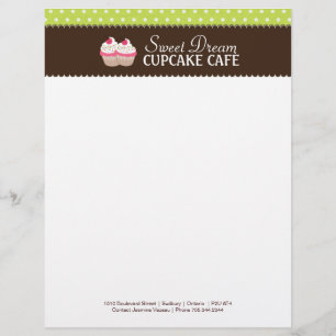 Whimsical Cupcake Bakery Letterhead