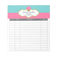 Whimsical Cupcake Bakery Receipts