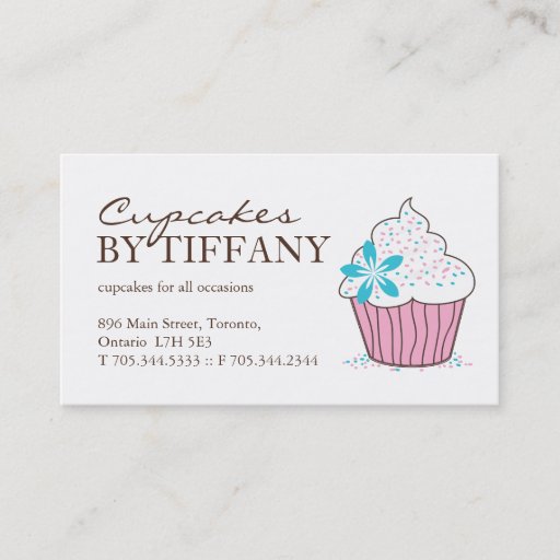 Customizable Whimsical Cupcake Business Cards