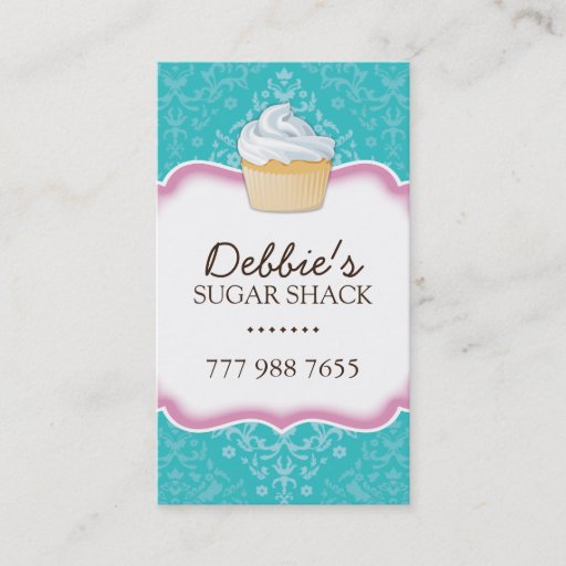 Customizable Whimsical Cupcake Business Cards