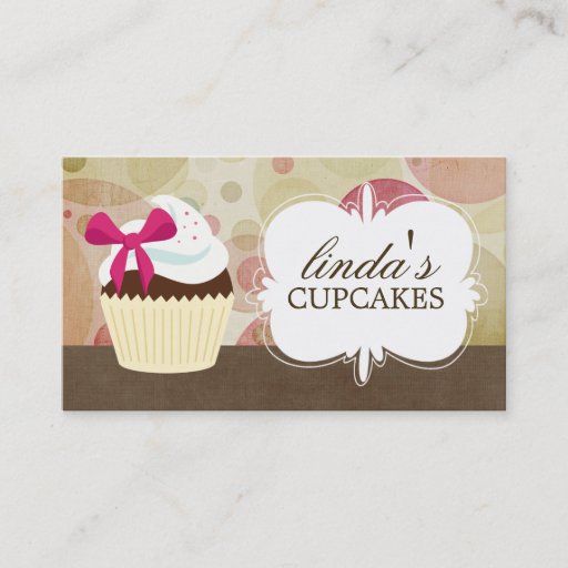 Customizable Whimsical Cupcake Business Cards