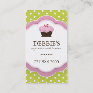 Whimsical Cupcake Business Cards